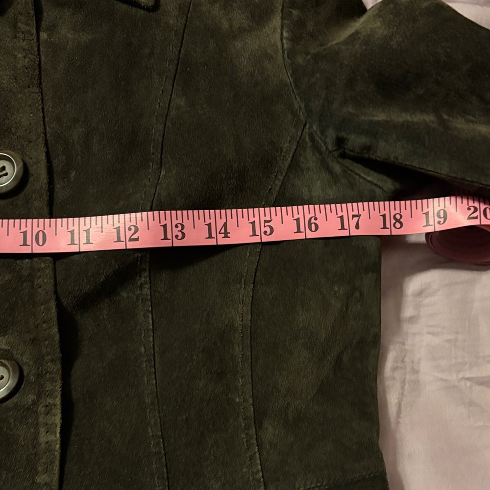 Express Women's Suede Dark Brown Grunge Longlined Trench Coat size 5/6 - Picture 9 of 9